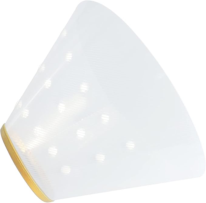 WishLotus Cat Cone Recovery - Soft, Comfortable & Adjustable Elizabethan Collar, Anti-Bite/Lick E-Collar for Small Medium Dog, Rabbit (S, White)
