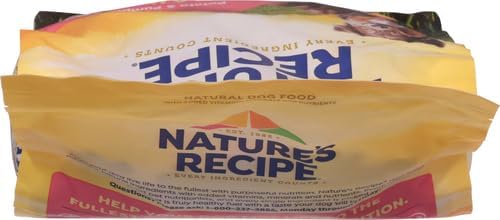 Nature′s Recipe Grain Free Salmon, Sweet Potato & Pumpkin Recipe Dry Dog Food, 4 lb. Bag (Pack of 2)