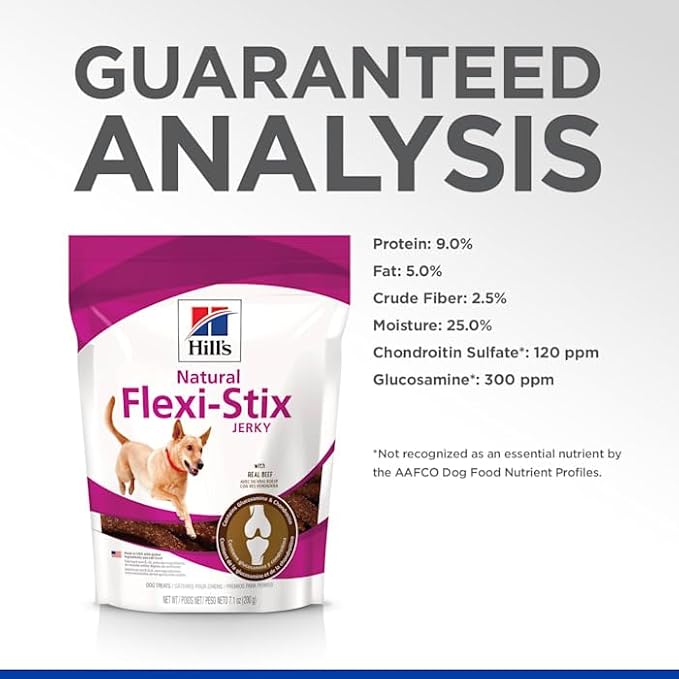 Hill's Natural Flexi-Stix Dog Treats, Beef Jerky, 7.1 oz. Bag