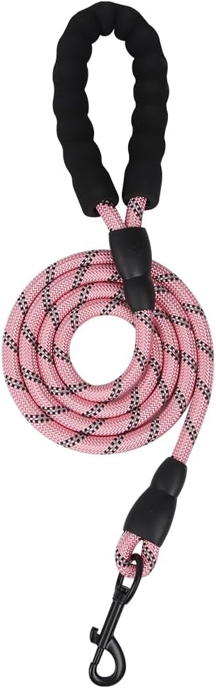 Dog Harness No Pull Adjustable Reflective,for Medium and Large Small Dog with Leash 59.06in (Pink, XL)