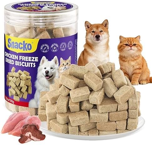 Freeze Dried Cat Dog Treats Chicken Liver Dry Cube Helathy Puppy Pet Training Reward Snack C