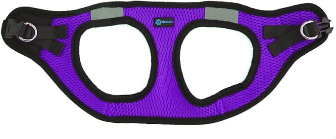 Max and Neo Nanu Small Dog Reflective Dog Harness - We Donate a Harness to a Dog Rescue for Every Harness Sold (Medium, Purple)