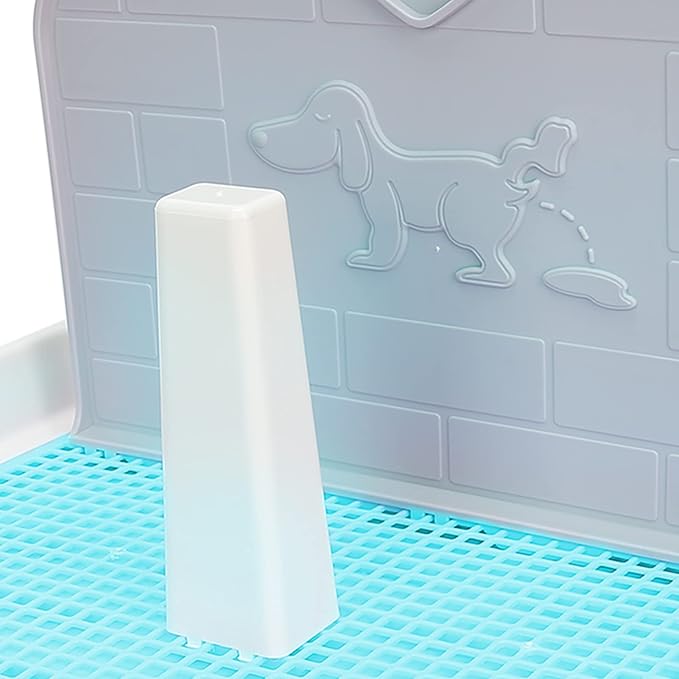 TITA-DONG Puppy Training Toilet Tray, Cat Potty Fence, Dog Scheduled Urination Pad Holder for Small and Medium Dogs (Blue)