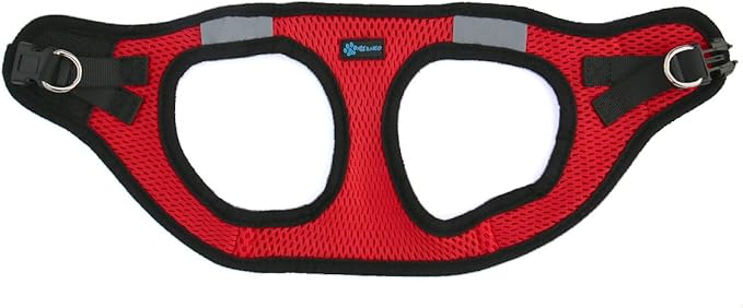Max and Neo Nanu Small Dog Reflective Dog Harness - We Donate a Harness to a Dog Rescue for Every Harness Sold (Medium, RED)