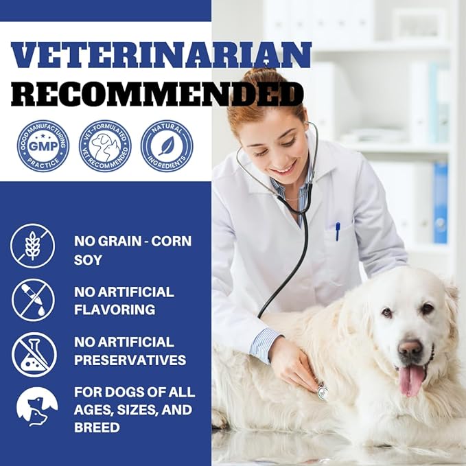 Dog Cat Allergy Itch Relief Chews-Support Paw Licking Treatment, Itchy Skin, Hot Spot & Dry Skin, Skin and Coat Seasonal Allergies, Yeast Balance with Fish Oil, Colostrum, Vitamins & Probiotics-120 Ct