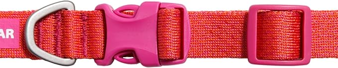 Ruffwear, Front Range Flex Dog Collar, Soft Engineered Knit for Everyday Walks, Lightweight Adjustable with Aluminum V-Ring, Integrated ID Tag Silencer, Quick Release Buckle, Rose Violet, 11"-14"