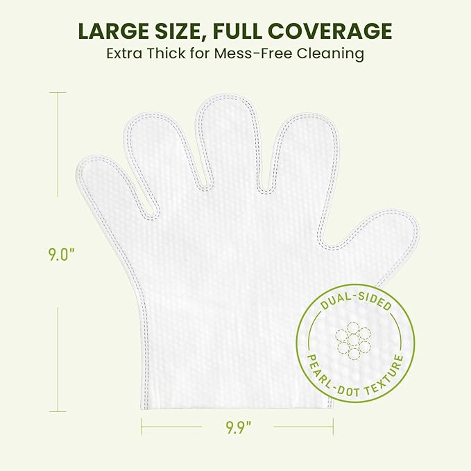 36PCS Hypoallergenic Pet Glove Wipes for Dogs & Cats - Quick Clean & Deodorizing Between Baths & Travel | Dog Washing Wipes for Fur, Butt, Paws, Eyes & Ears| Cat Cleaning Gloves for Grooming & Bathing