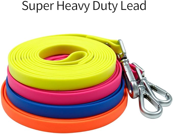 Long Dog Leash Waterproof Recall Training Lead Outdoor Long Line Great for Training, Beach, Play, Camping, or Backyard