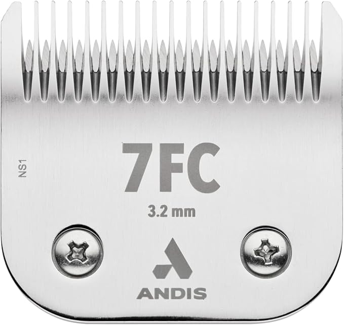 Andis 72600 UltraEdge Detachable Blade Size 7FC – Carbon Steel Dog Clipper Blade, 1/8" Cut Length, Professional Grooming Performance