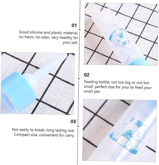 Toddmomy 2pcs Pet Nursing Bottles for Animals Food-Grade Hamster Feeders with Scale Design Portable Milk Feeders for Kittens Puppies and Pets