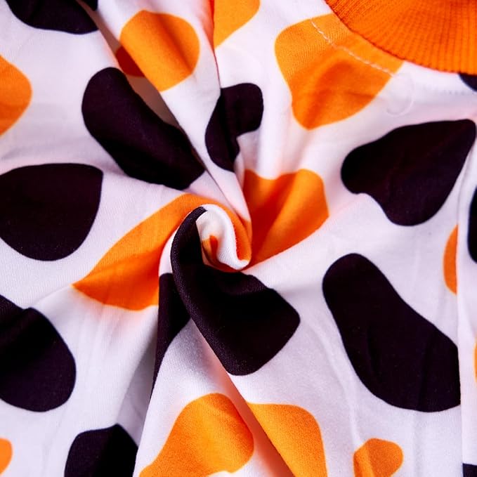PetWarm Dog Surgical Recovery Suit, Recovery Suit for Female Male Dogs, Dog Onesie After Surgey Spay Neuter Professional Pet Abdominal Wounds Bandages, Leopard Pattern, Orange, S