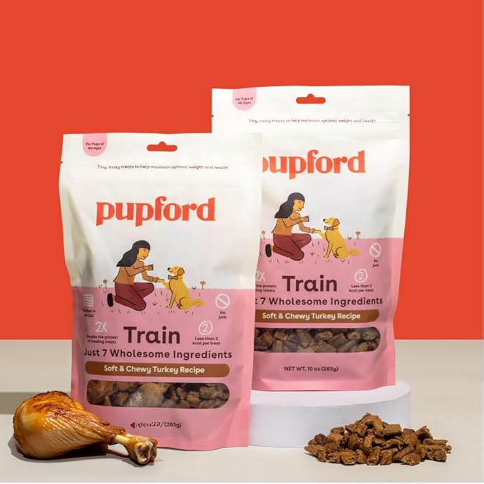 Pupford Soft & Chewy Training Treats for Dogs & Puppies (Turkey, 5 oz)