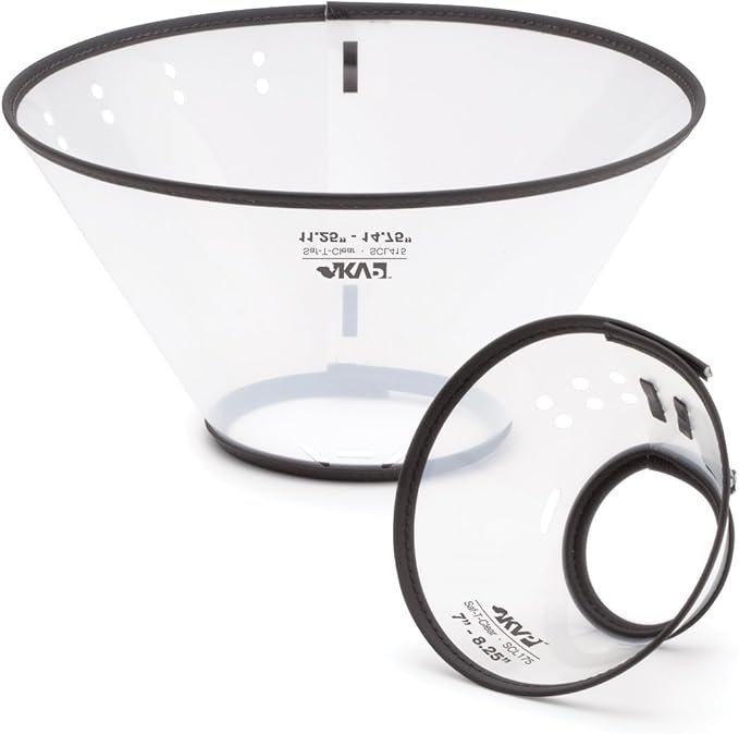 KVP Saf-T-Clear Dog Recovery Collar, Fits 7" to 8.25" Neck/3.5" Depth
