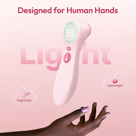 No-Touch Thermometer for Adults and Kids, 1-Second Fast Reading, Color-Coded Fever Alarm, Silent Mode, Object & Room Temperature Function