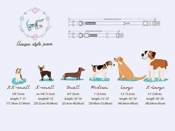 Unique style paws Christmas Dog Collar Metal Buckle Pink Gingerbread Puppy Collar Gift Durable Cute Collar for Small Medium Large Boys Girls Dogs