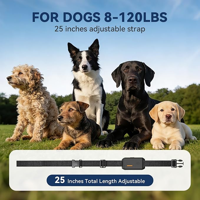 CanineJoy Dog Shock Collar and Automatic Bark Collar - 2-in-1 4200FT Dog Training Collar with Remote Control, Waterproof Electric Collar with 4 Training Modes, Security Lock, Rechargeable E-Collar