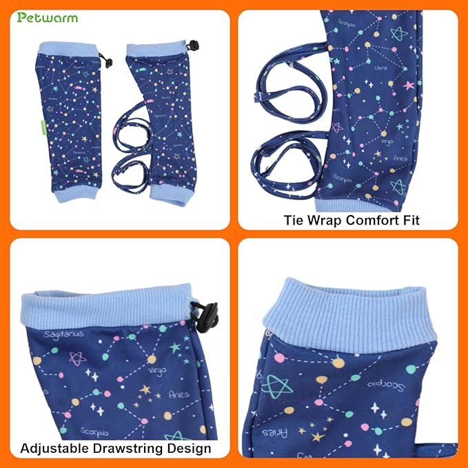 PetWarm Dog Recovery Sleeve 4pcs Set, Dog Leg Sleeve, Ideal for Comfort and Support During Pet Recovery, Suitable for Active or Support Recoverying Pet Use, Blue, S