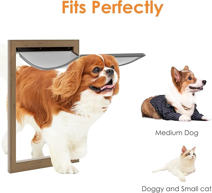 Dog Door Replacement Flaps with Screw, Medium Pet Door Replacement Flap Compatible with PetSafe Freedom PAC11-11038, Weather-Proof & No Warped for Medium Dogs, Cat Doggie Flaps,12 7/8'' × 8 1/8''