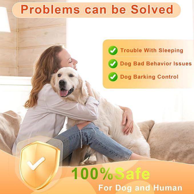 Anti Barking Device for Dogs - Dog Bark Deterrent Devices for Stopping Bad Dog Behavior - Ultrasonic Dog Bark Deterrent, Refuse to Shout and Slap - Best Anti Barking Device Rechargeable(Blue)