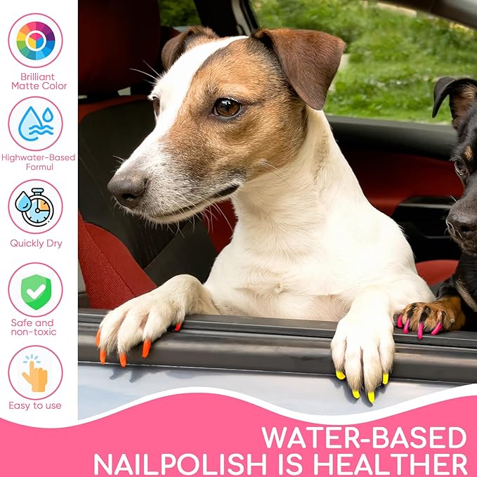 OLINGYOU Dog Nail Polish, Dog Nail Polish Pens Quick Dry-20 Colors, Pet Nail Polish Set for Dogs, DIY Dogs Puppy Nails, Dog Safe Nail Polish Non Toxic, Odorless, Easy to Apply