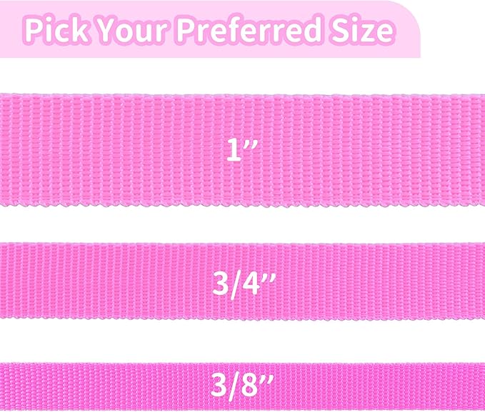 HIKISS Long Dog Leash Obedience Recall Training Agility Lead with Thickening Material for Large Dog - 15ft 20ft 30ft 50ft 100ft Training Leash(Pink 15ft)