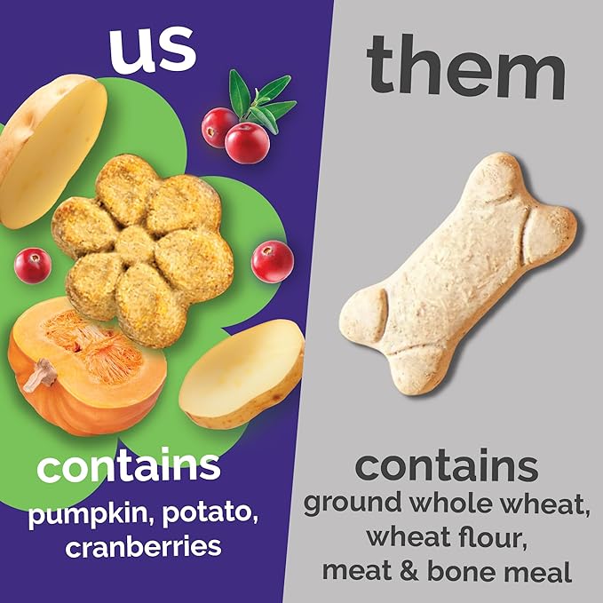 Fruitables Baked Dog Treats Variety Pack - Pumpkin Flavors - Healthy Low-Calorie Snacks - Wheat, Corn & Soy Free - 7 oz (4 Pack)