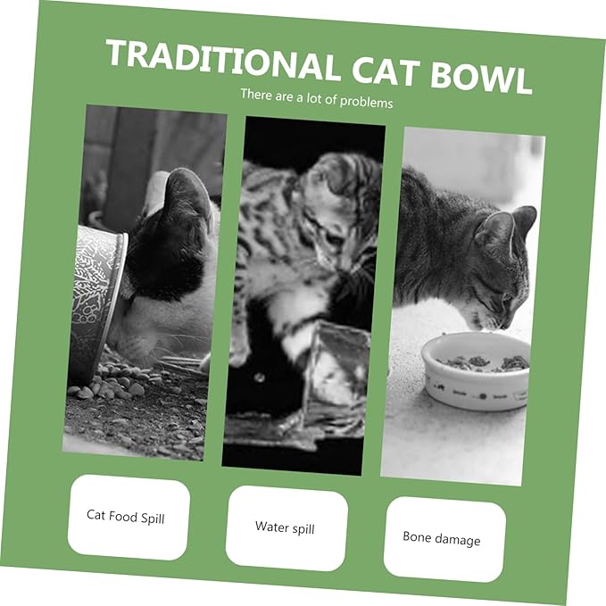 Balacoo Automatic Stainless Steel Dog Feeder Bowl and Water Dispenser Multifunctional Pet Food Container Elegant Design Convenient for Home and Pet Stores Green