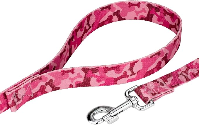 Country Brook Petz - Pink Bone Camo Martingale Dog Collar and Leash - Camouflage Collection Featuring Rugged Designs (1 Inch, Large)