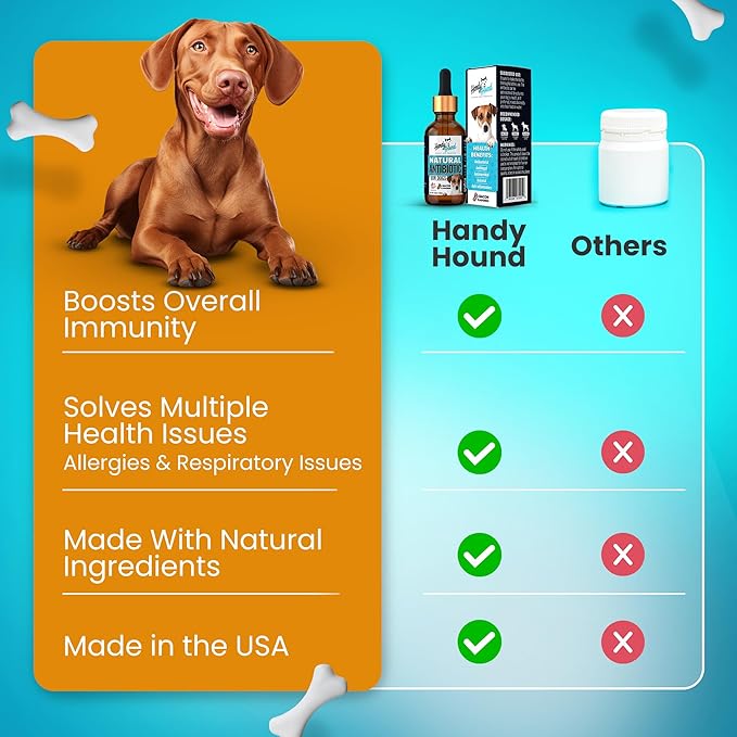 Natural Immune Support for Dogs - Herbal Supplement for Cough, Urinary Tract, Skin & Itch Support - Bacon Flavor (4 Oz)