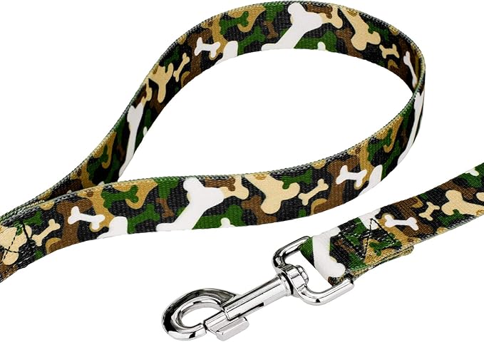 Country Brook Petz - Woodland Bone Camo Martingale Dog Collar and Leash - Camouflage Collection Featuring Rugged Designs (1 Inch, Large)
