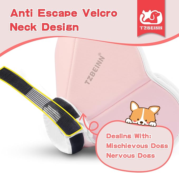 Soft Dog Cone Collar Alternative for Small Dogs(Puppy Yorkshire Puppy Chihuahua), Adjustable Protective Dog Recovery Cone, Elizabethan Comfortable Neck Pillow Cone After Surgery Anti Licking