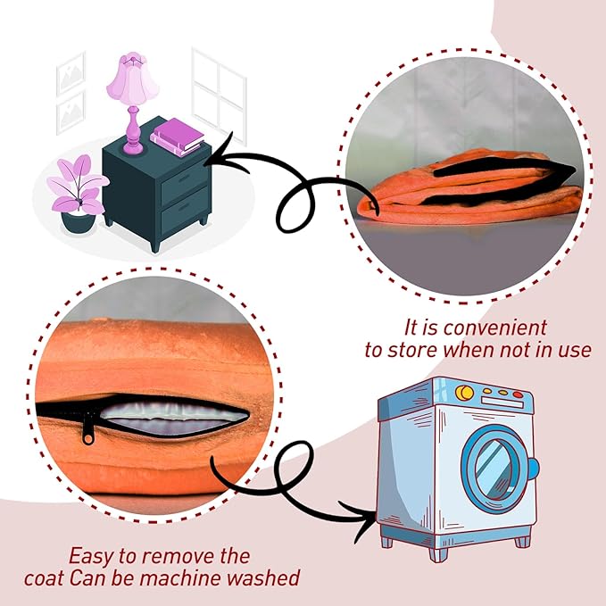 Inflatable Dog Cone Collar-Soft Protective Cone for Surgery, Donut Collar for Large, Medium, Small Dogs and Cats (Orange, Small)