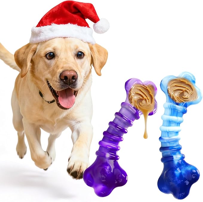 Kseroo Indestructible Dog Toys for Aggressive Chewers: 2-Pack Tough Chew Toy for Large Dogs, Heavy Duty Long-Lasting Dog Bones for Large Breed, Dog Toys to Keep Them Busy