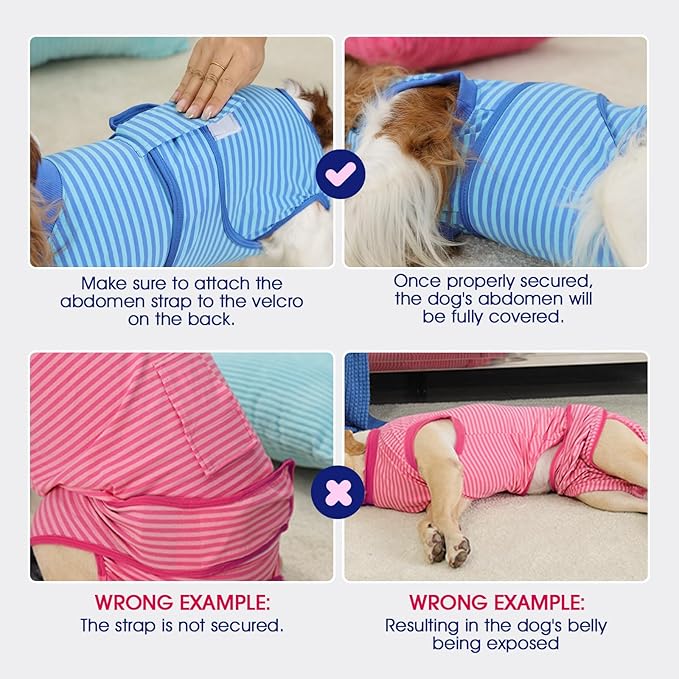 FUAMEY Recovery Suit for Dogs After Surgery,Soft Breathable Dog Bodysuit E-Collar & Cone Alternative Surgical Suit,Male Female Dog Neuter Spay Suits Anti Licking Wounds Onesie Pink Tie Dye S