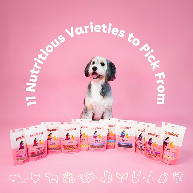 Pupford Freeze Dried Training Treats for Dogs & Puppies, 900+ Two Ingredient Bites (Salmon, 8 oz)