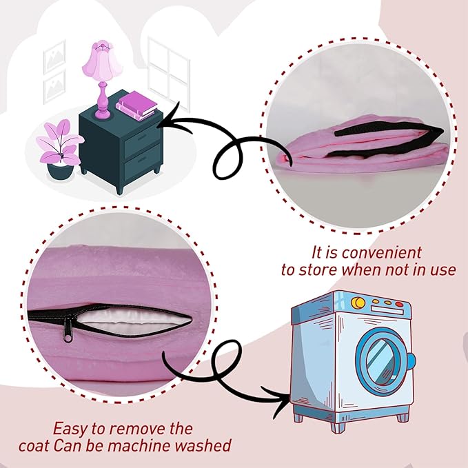 Inflatable Dog Cone Collar-Soft Protective Cone for Dogs After Surgery,Dog Donut Collar for Large Medium Small Dogs and Cats (Purple,Small)