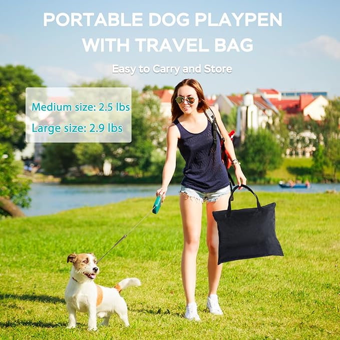 Portable Foldable Pet Playpen Collapsible Crates Kennel Playpen for Dog cat and Rabbit &Travel playpen Outdoor or Indoor (Medium(31.5" L x 23.6" W x 21.7" H), Brown)