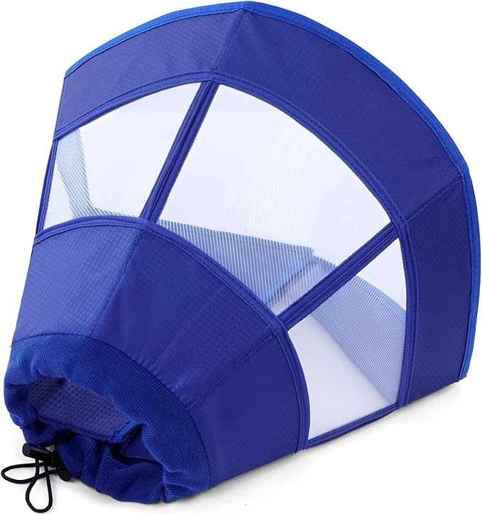 Dog Cone Collar Soft Adjustable Cone for Dogs to Stop Licking Dog Recovery E-Collar for Small Medium Large Dogs After Surgery Alternative(Blue, M)