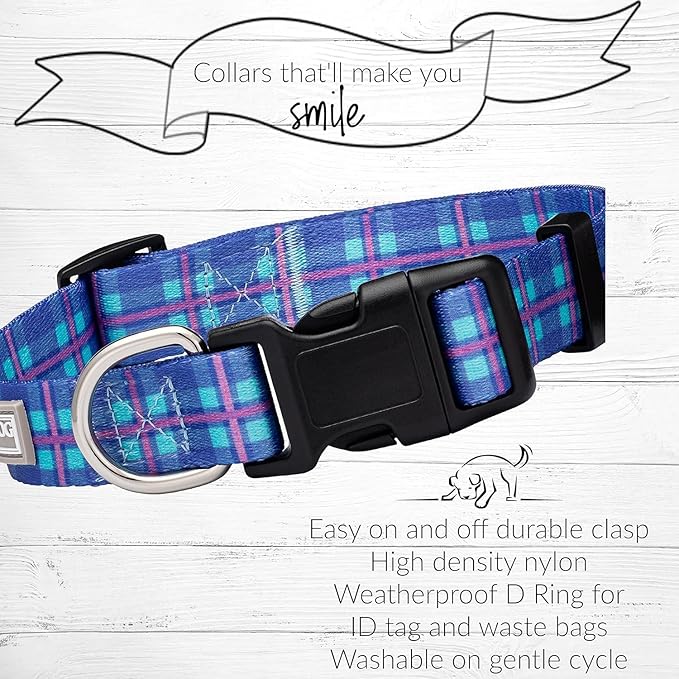 Lucky Love Dog - Adjustable Dog Collar and Leash Set with Easy Click Buckle for Small Dogs, Durable, & Comfortable Collar for Male & Female Dogs, Puppies & Adult Ones - Scotty Combo, Small