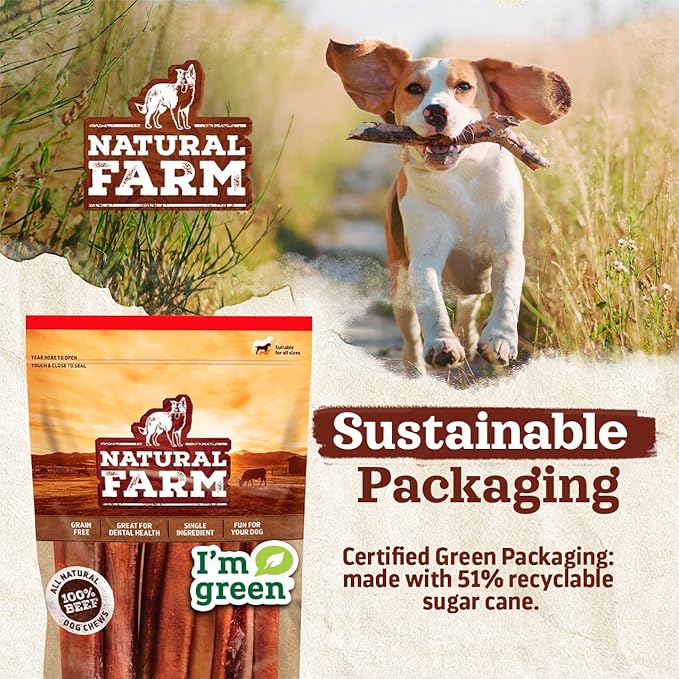Natural Farm Half Pig Ears for Dogs (25-Pack), One Ingredient: Natural Pigs Ears, Air Dried, Long-Lasting & Highly Digestible Treats, Great for Puppy and Large/Medium Dogs