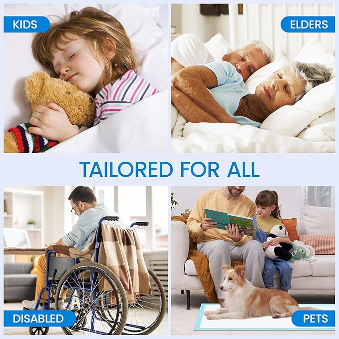 30” x 36” Disposable Underpads, 6 Layers Super Absorbent Leakproof Bed Pads for Adults and Pets Quick-Drying Incontinence Pads, Dog Pee Pads Extra Large - 10 Count