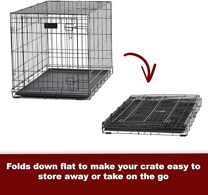 MidWest Homes for Pets Ultima Pro Heavy-Duty 24-Inch Dog Crate, Ultra-Strong Steel Double Door Pet Cage for Small Breeds, Accessories Included