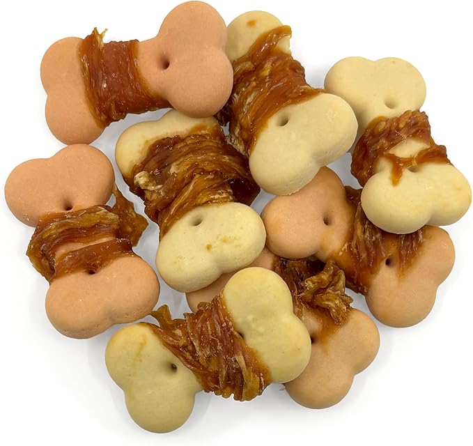 Pet 'n Shape Chik 'n Wrapped Biscuits – Jerky Dog Treats - 1 Pound