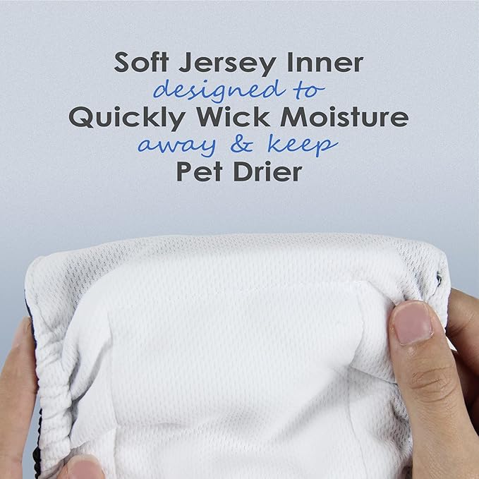 Wegreeco Washable Male Dog Belly Wrap - Pack of 3 - (Black,Blue,Olive,XX-Large)