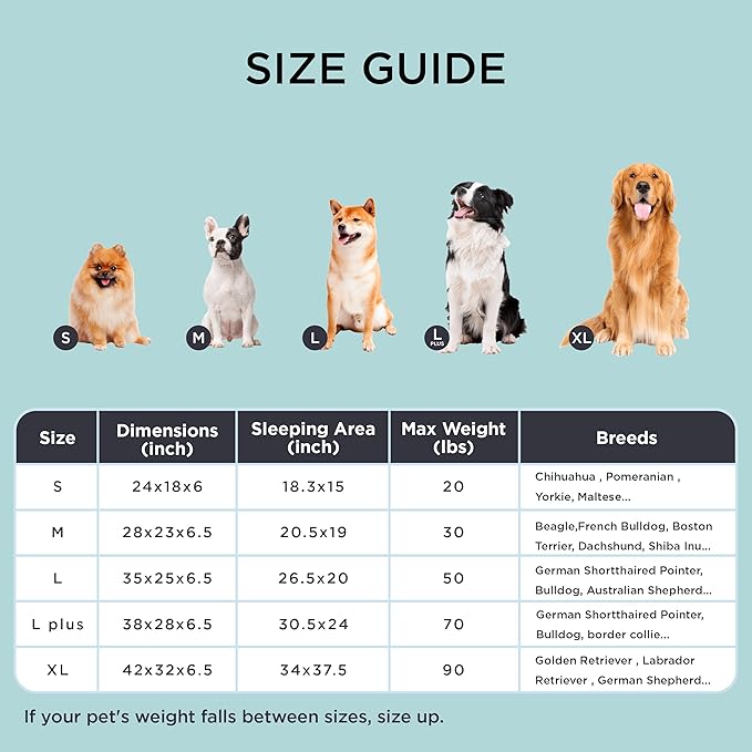 Bedsure Cooling Dog Bed Medium Size Dogs - Orthopedic Medium Dog Cat Cooling Bed Washable, Pet Couch Sofa with Waterproof Removable Cover, Pets Bed with Nonskid Bottom, Cooling Blue, 28"