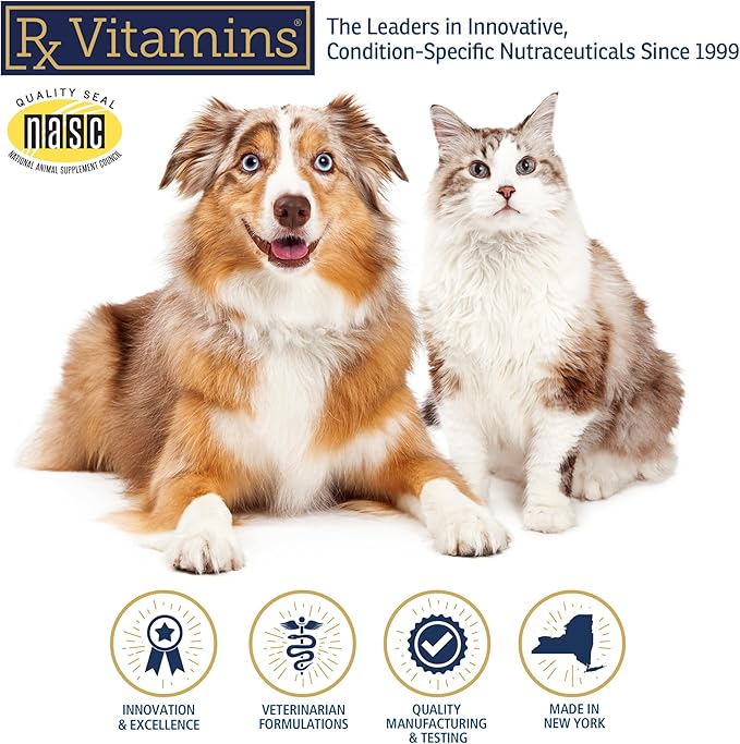 Rx Vitamins Hepato Support for Dogs & Cats - Liver Support Supplement with Milk Thistle - Boosts Liver Detox for Senior Pets - 90 ct