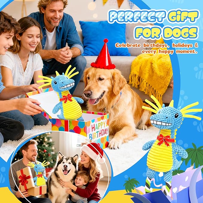 Squeaky Dog Toys for Large Dogs: Durable Large Dog Toys for Medium and Small Breeds -Plush Pet Toys to Keep Dogs Busy