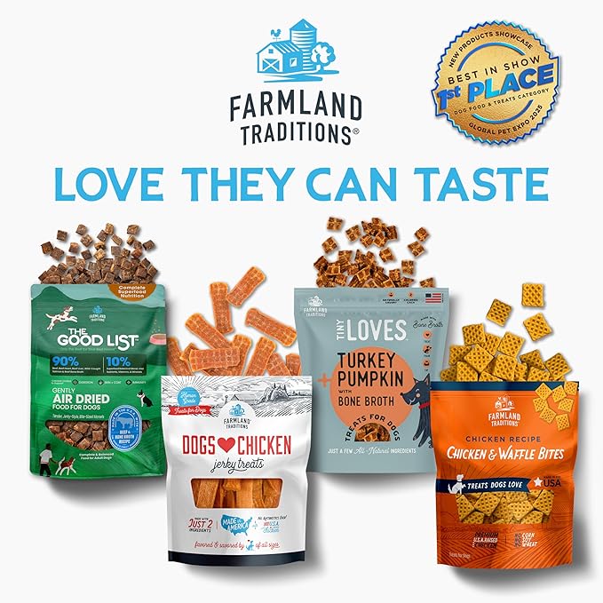 Farmland Traditions Dogs Love Beef Jerky Dog Treats with Only 3 Ingredients and No Fillers, 2.5 Pound (Pack of 1).
