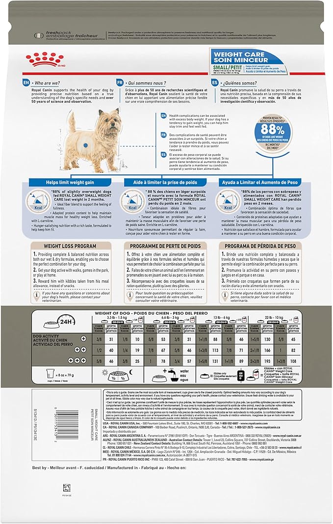 Royal Canin Canine Care Nutrition Small Weight Care Adult Dry Dog Food, 13 lb Bag