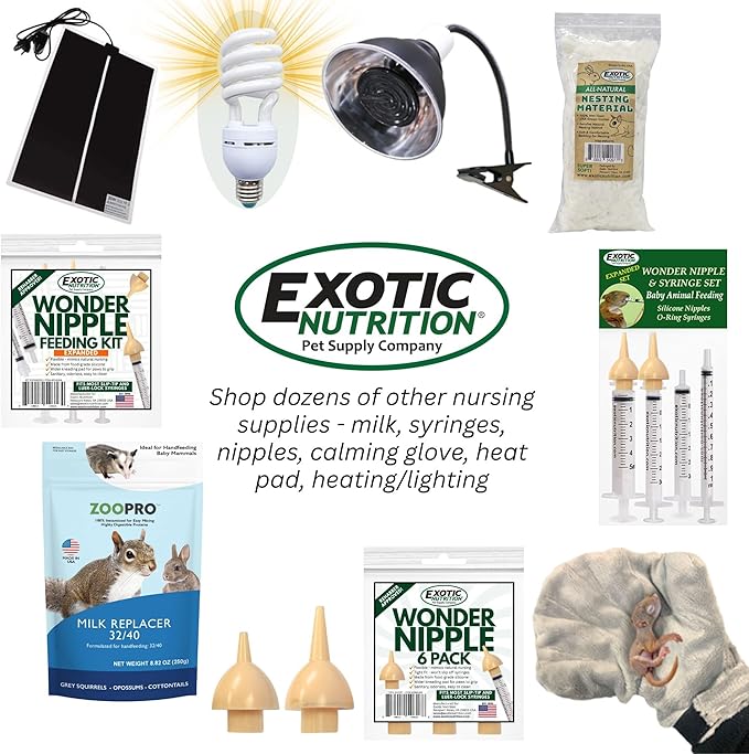 Exotic Nutrition ZooPro Milk Replacer 32/40 Formula for Baby Squirrels 8.8 oz.